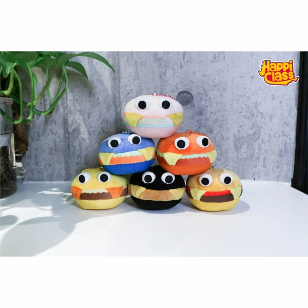 Happi Class - 7cm Burger mobile cleaner blind box (set of 6) ?h???? Football Throw Moon Phase