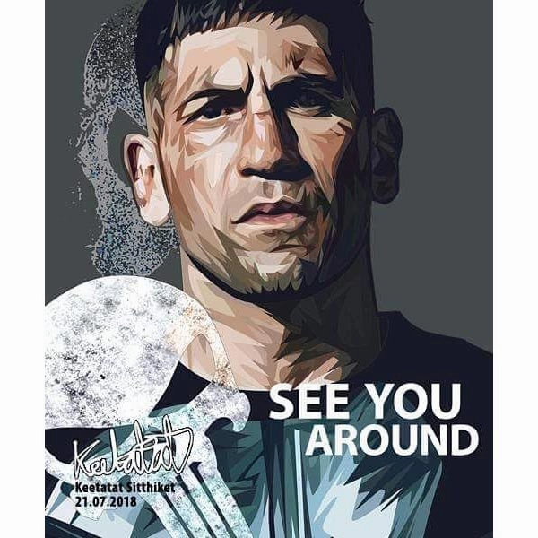 Pop Art Poster Wall Decoration Drawing Marvel The Punisher Archaeology Dig Requirement Satisfy