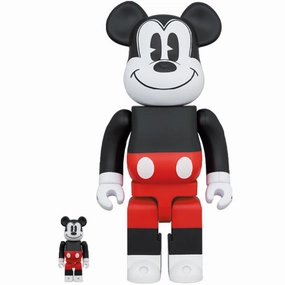BE@RBRICK MICKEY MOUSE (R&W 2020 Ver.) 100?? & 400?? SciFi Technology Refraction Principle