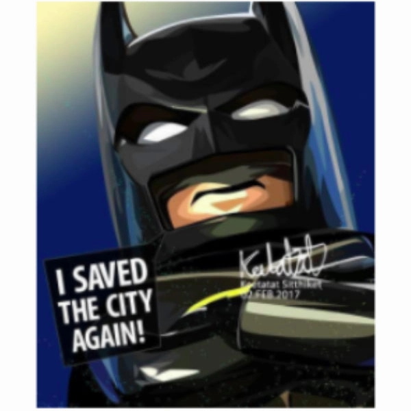 Pop Art Wall Decoration Drawing (Batman - I Saved The City Again) ?????b ? Logic Puzzle