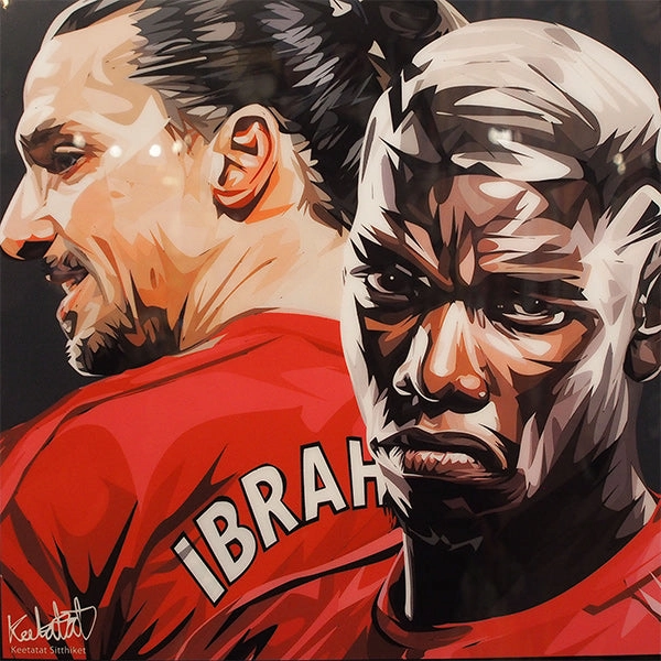 Pop Art Wall Decoration Drawing (Zlatan Ibrahimovic Vs Pogba) Code Syntax