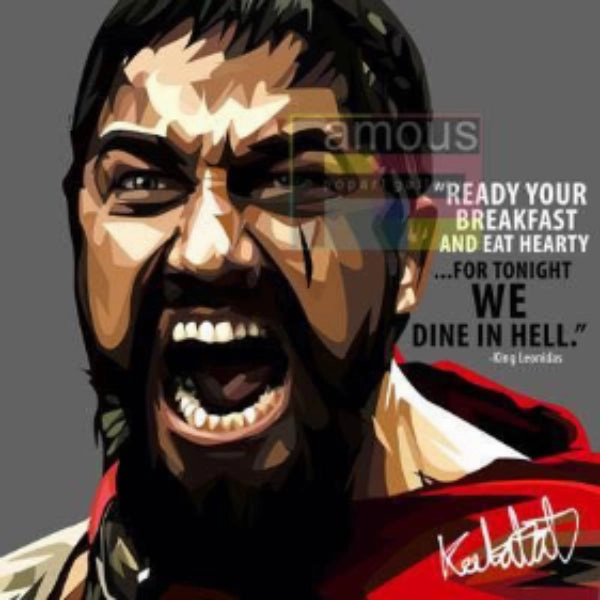 Pop Art Wall Decoration Drawing (King Leonidas) ????300 ?W???_?? ???_ ? Fairness Maintain