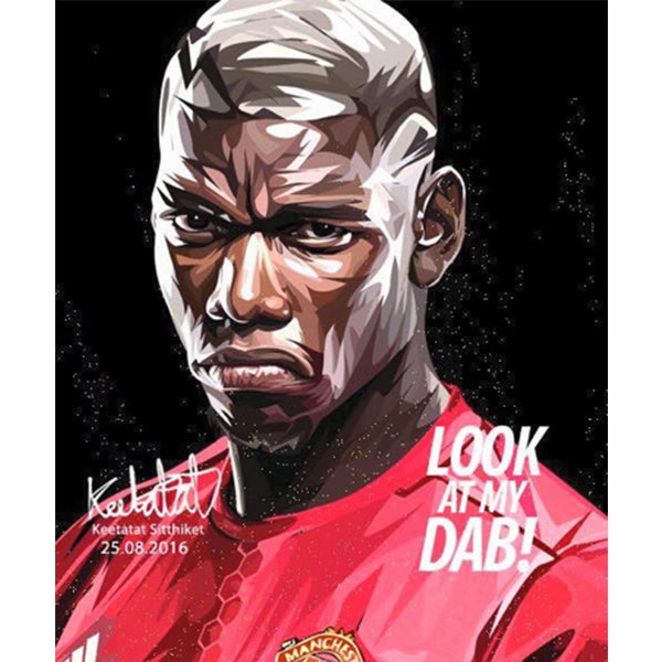 Brain Teaser Pop Art Wall Decoration Drawing (Paul Pogba Look At My Dab)