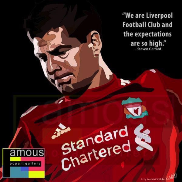 Human Body Pop Art Wall Decoration Drawing (Steven Gerrard - We Are Liverpool)