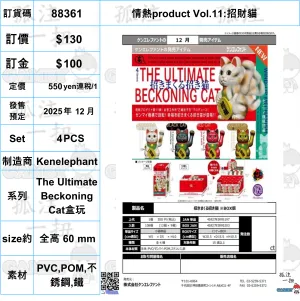 ?a:88361 <?r$130> #(?????m?M)(Set4pcs)???product Vol.11:??=The Ultimate Beckoning Cat???? Fantasy Article