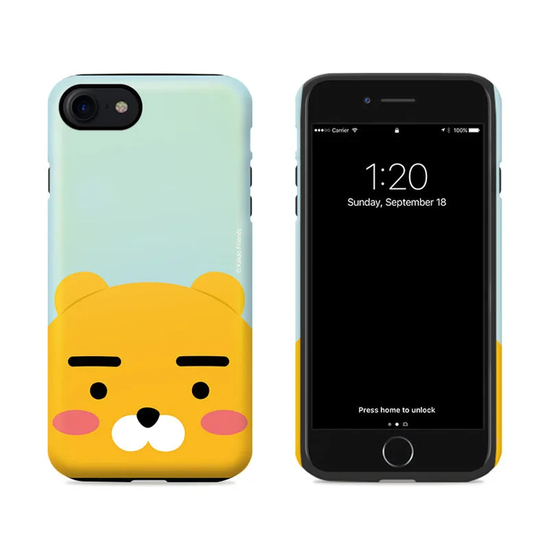Wish Respect KAKAO Friends Combo Face Hoodie Ryan iPhone Case