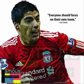 Board Challenge Pop Art Wall Decoration Drawing (Luis Suarez )