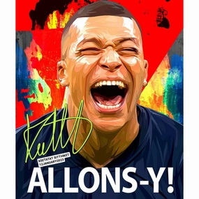 Pop Art Wall Decoration Drawing (Kylian Mbappe - Alloys) ? ALLONS-Y Color Recognition