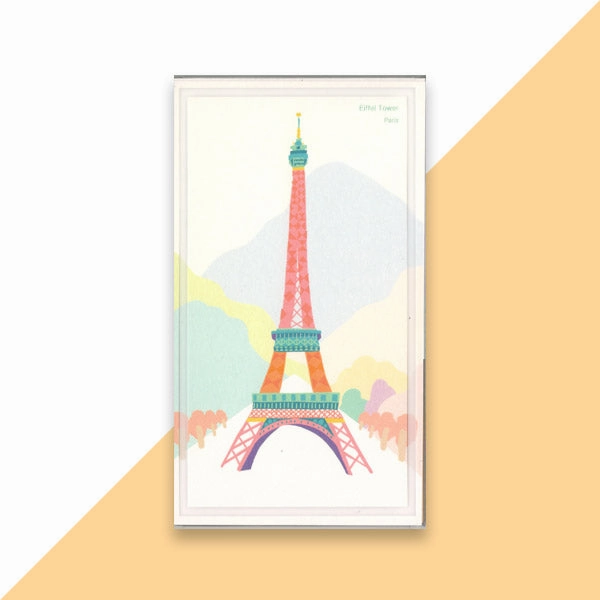 Want Satisfy World Landmark Wood DIY 3D Puzzle & Postcard Paris Eiffel Tower