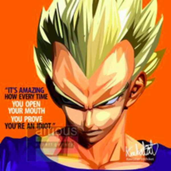Checkers Board Pop Art Wall Decoration Drawing (Prince Vegeta It's Amazing) ???? ???_ ?