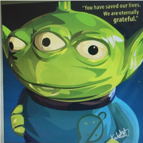 Experience Enhancement Pop Art Wall Decoration Drawing (Squeeze Toy Alien) ??????? ??????