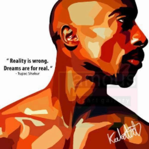Pop Art Wall Decoration Drawing (Tupac Shakur) ? Reputation Build