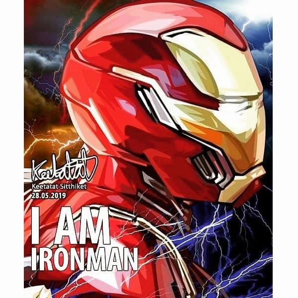 Maturity Reach Magnetic pieces Ironman Marvel I am Pop Art Poster Wall Decoration Drawing