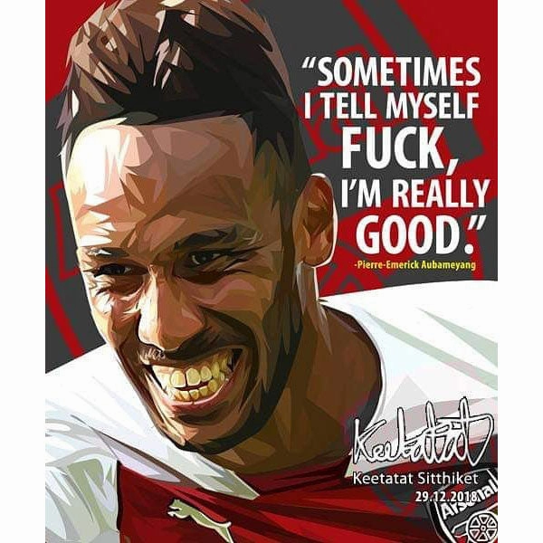 Agreement Respect Magic Carpet Pop Art Poster Wall Decoration Drawing Pierre-Emerick Aubameyang