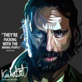 Adaptation Mechanism Pop Art Wall Decoration Drawing (Rick Grimes They're F) Walking Dead ?