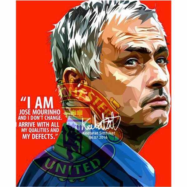 Collaboration Project Pop Art Wall Decoration Drawing (Jose Mourihno I Am)