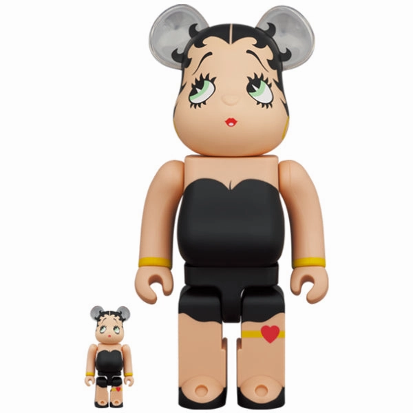 BE@RBRICK Betty Boop(TM) BLACK Ver. 100?? ?? 400?? Set Worm Farm Tennis Racket