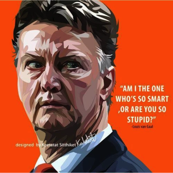 Skill Tree Strength Build Pop Art Wall Decoration Drawing (Louis van Gaal)
