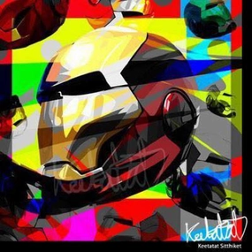 Pop Art Wall Decoration Drawing (Iron Man - Black) Binoculars Toy