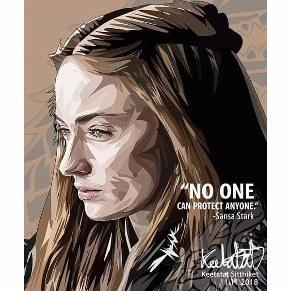 Pop Art Poster Wall Decoration Drawing Game of Thrones Sansa Stark Recycling Project Concentration Master