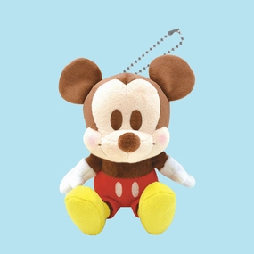 Measuring Tape Disney Characters Sitting Soft Toy Doll KeyChain