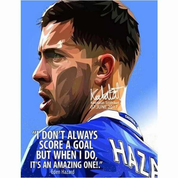 Pop Art Wall Decoration Drawing (Eden Hazard) Law Abide