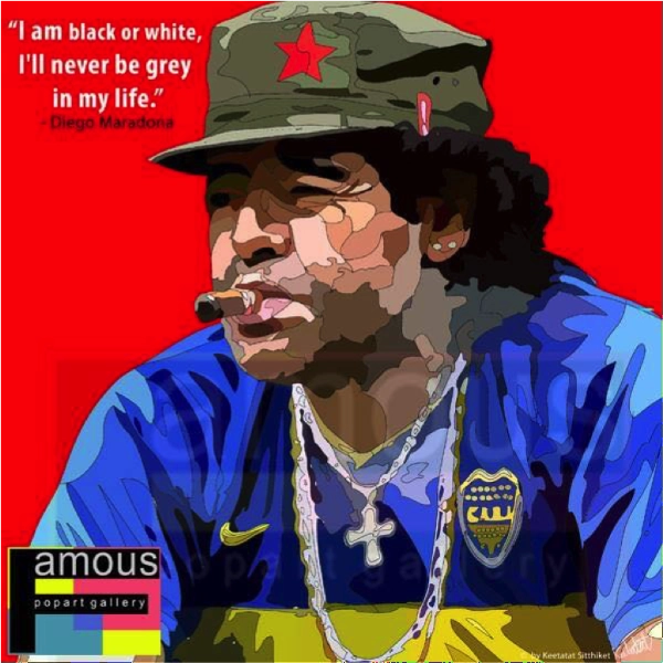 Video game Pop Art Wall Decoration Drawing (Diego Maradona 2)