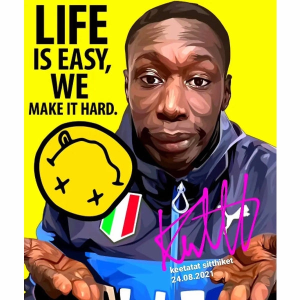 Crafting System Professional Tool Pop Art Wall Decoration Drawing (Life is easy We make it hard)