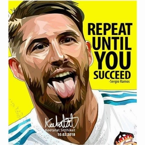 Climbing Structure Pop Art Wall Decoration Drawing (Sergio Ramos)