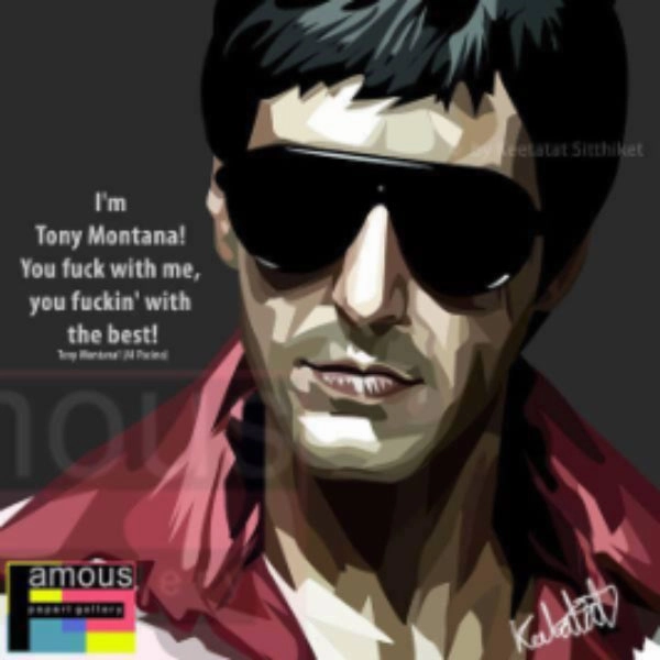 Lightweight Build Perseverance Support Pop Art Wall Decoration Drawing (Al Pacino - Tony Montana) ?????????? ?