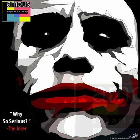 Pop Art Wall Decoration Drawing (Joker Why so serious) Word Game Book End