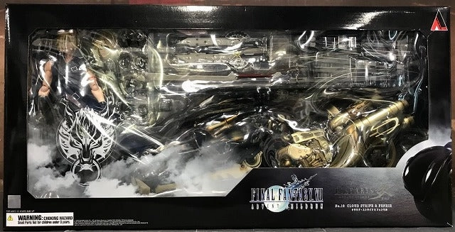 Literary Figure Cat Figurine Play Arts Final Fantasy VII Advent Children No.10 Cloud Strife & Fenrir