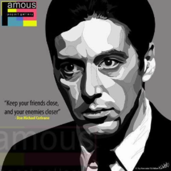 Pop Art Wall Decoration Drawing (Don Michael Corleone) Godfather ? Timing Practice