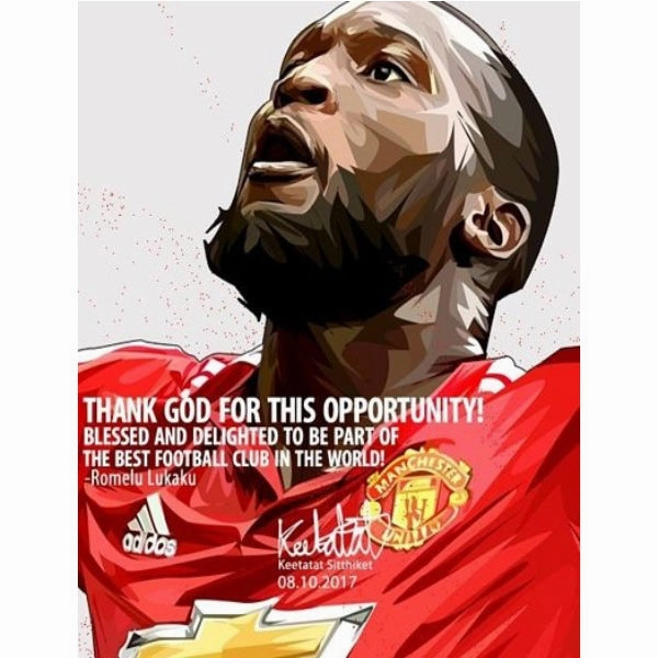 Crossover Event Magnetic Field Pop Art Wall Decoration Drawing (Romelu Lukaku)