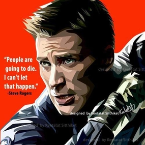 Pop Art Wall Decoration Drawing (Steve Rogers) Galaxy Types