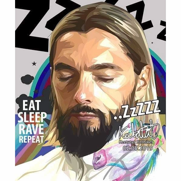 Salvatore Ganacci DJ Pop Art Poster Wall Decoration Drawing Emission Spectrum Cooking Set