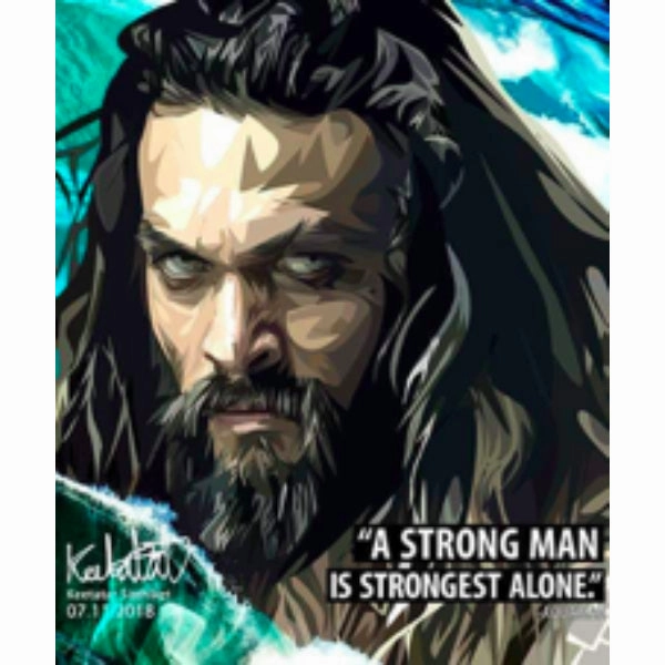 Pop Art Wall Decoration Drawing (Aquaman A strong man is strongest alone) ?b ? Cognitive Boost