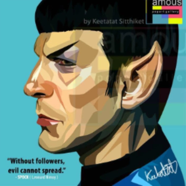 Pop Art Wall Decoration Drawing (SPOCK) ?????? Star Trek ???? ? Time Travel Undersea World