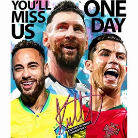 Pop Art Wall Decoration Drawing (Neymar & Messi & Cristiano Ronaldo - YOU'LL MISS US ONE DAY) ???????? C???? ???R ?? ? Version Control