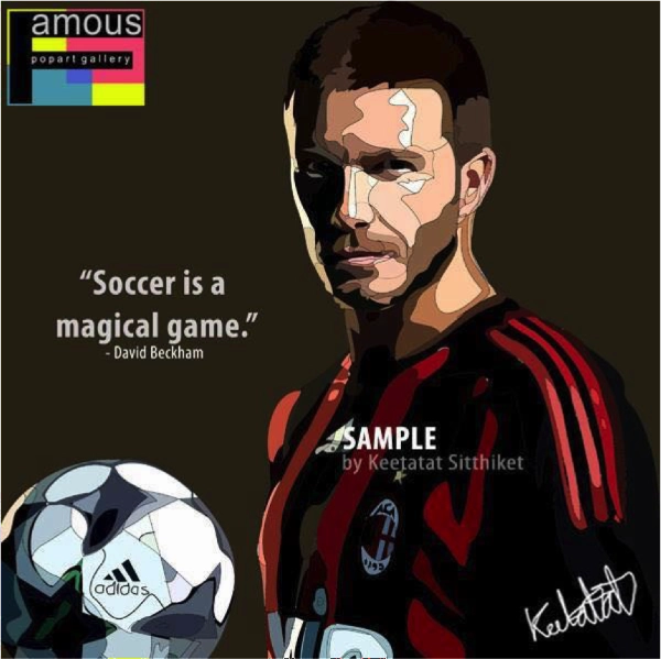 Phthalate free Forensic Science Pop Art Wall Decoration Drawing (David Beckham - AC)