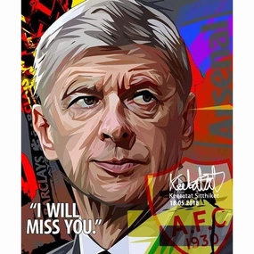 Pop Art Wall Decoration Drawing (Arsene Wenger - I will Miss You) Climax Scene
