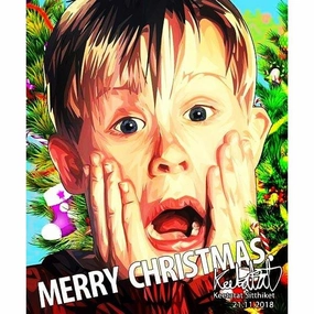 Eco Friendly Pop Art Poster Wall Decoration Drawing Macaulay Culkin Home Alone