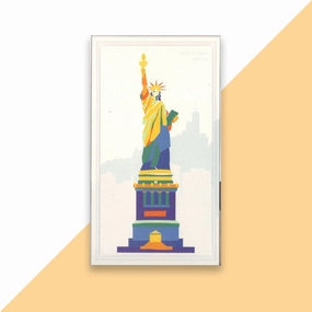 World Landmark Wood DIY 3D Puzzle & Postcard New York Statue Of Liberty school setting Shader Programming