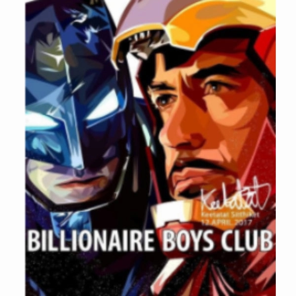 Pop Art Wall Decoration Drawing (Batman x Ironman - Billionaire Boys Club) ?????b ??F??b ? DC Marvel Mission Accomplish