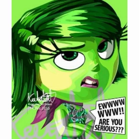 Focus Attain Name Make Pop Art Wall Decoration Drawing (Disgust) ???D?X???? Inside Out ?