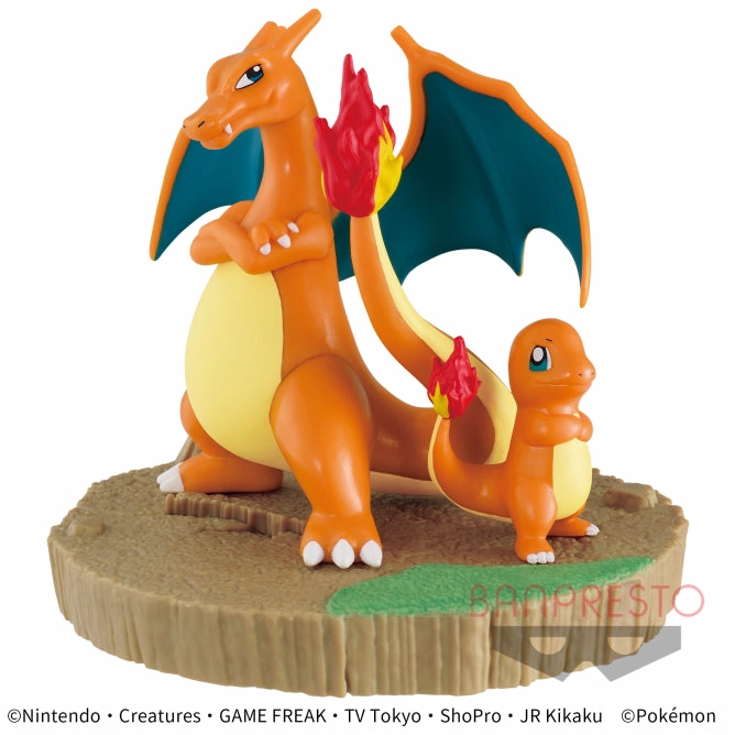 Holiday Celebration Pocket Monsters - Look at the tail!! - Charmander & Charizard - Figure