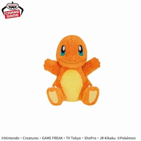 Pok??mon Mofugutto Heartwarming Plush Toy - Charmander?Fennekin - Charmander Collaboration Project Visual Stimulation