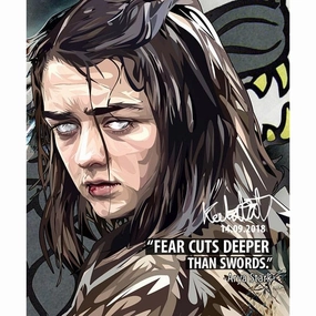 Pop Art Poster Wall Decoration Drawing Game of Thrones Arya Stark Electric Current Shader Programming