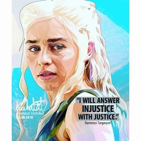 Pop Art Poster Wall Decoration Drawing Game of Thrones Daenerys Targaryen Dany Cyber Space