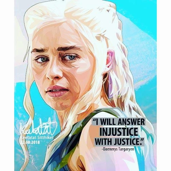 Pop Art Poster Wall Decoration Drawing Game of Thrones Daenerys Targaryen Dany Cyber Space
